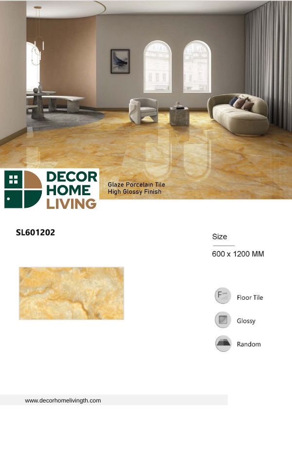 SL601202 กระเบื้องพอร์ซเลนเคลือบแก้ว-พื้นผิวมันวาวสูง - Image 3